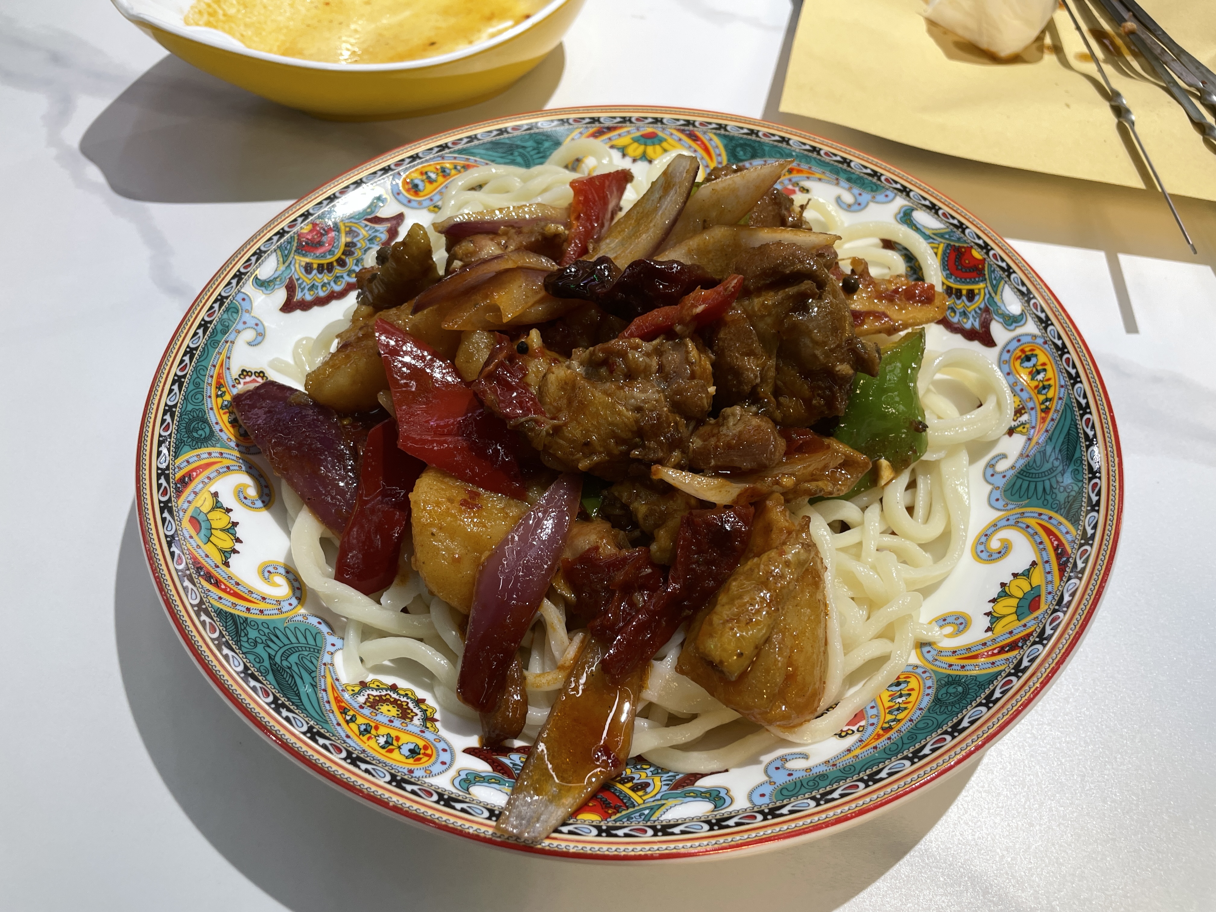 大盘鸡拌面
